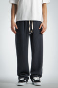 Waffle Kumaş Antrasit Baggy Pantalon